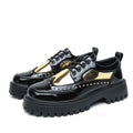 British Style Brogue Shoes Thick Sole Loafers
