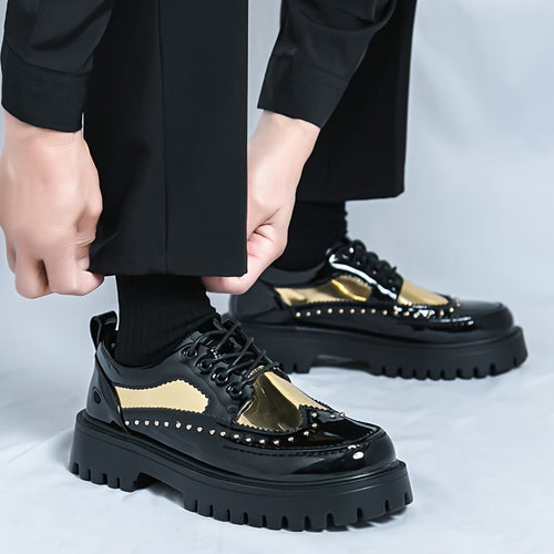 British Style Brogue Shoes Thick Sole Loafers