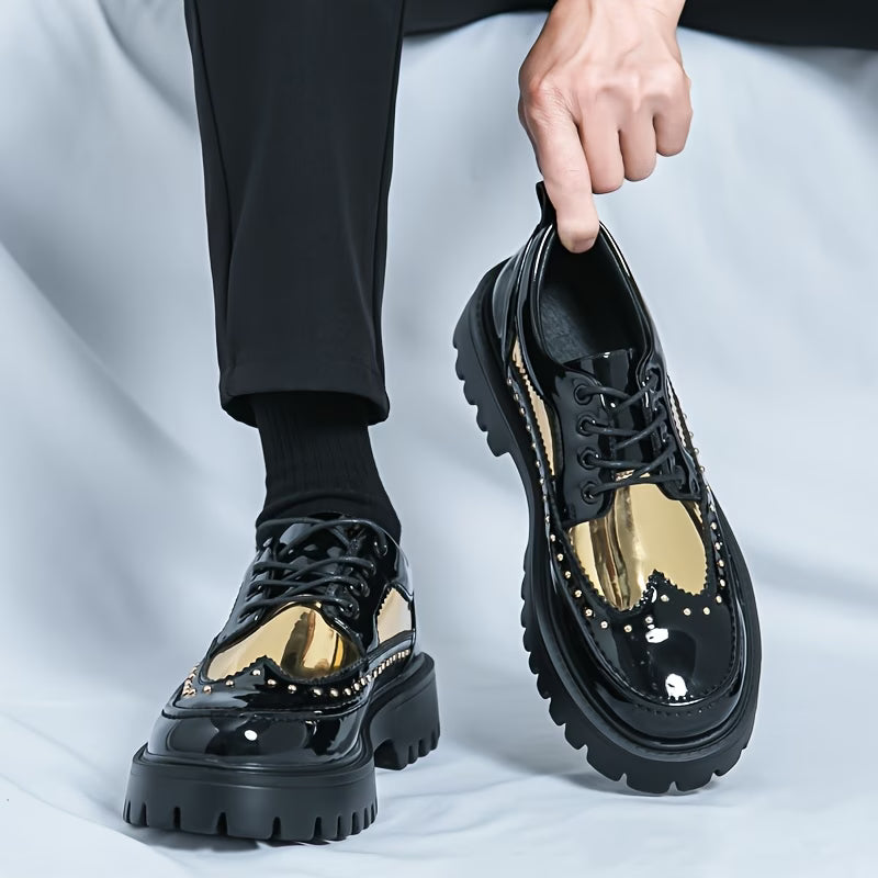 British Style Brogue Shoes Thick Sole Loafers